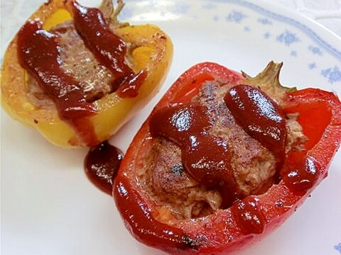 肉汁たっぷり 夏のパプリカハンバーグ レシピ 作り方 By ゆず茶55 楽天レシピ 肉汁たっぷり 夏のパプリカハンバーグ レシピ 作り方 By ゆず茶55 楽天レシピ